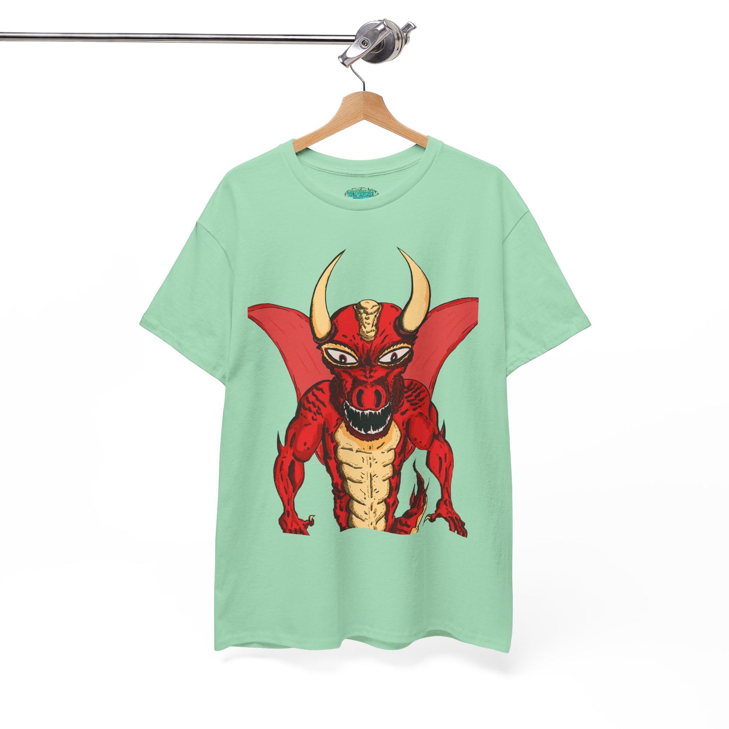 Bold Red Dragon Unisex Heavy Cotton Tee | Graphic Shirt for Anime Fans, Party Wear, Casual Outfit, Gift for Him/Her