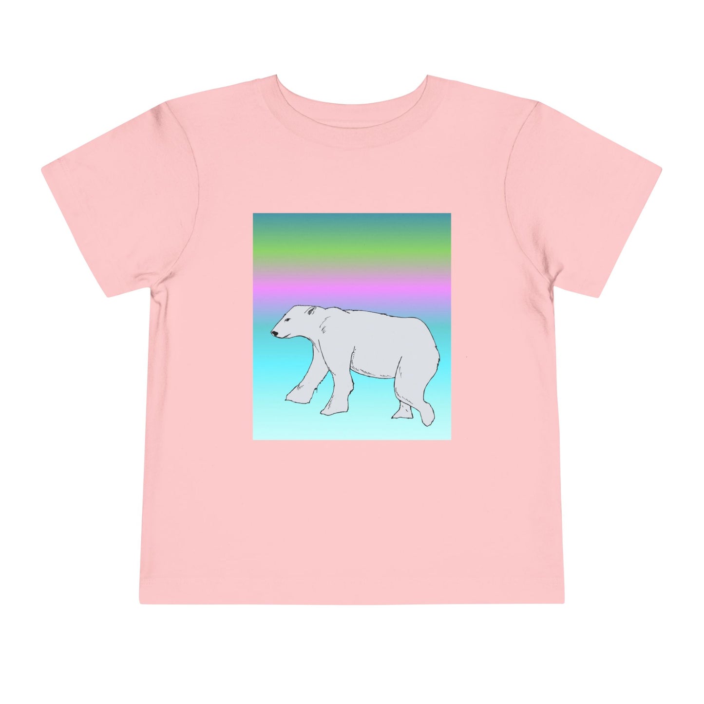 Toddler Tee — Pastel Polar Bear Graphic Shirt