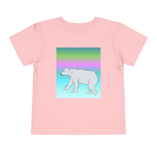 Toddler Tee — Pastel Polar Bear Graphic Shirt