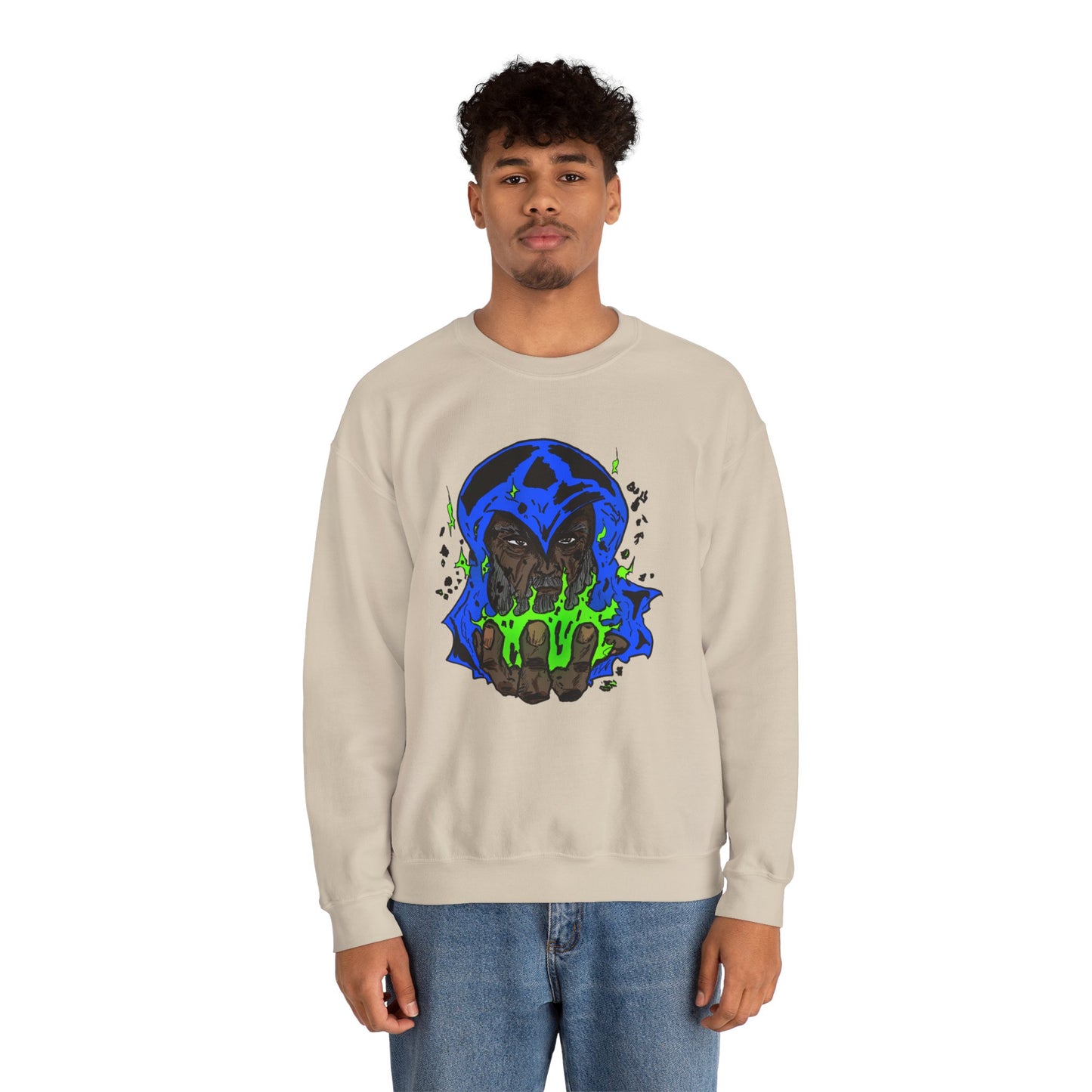 Cosmic Wizard Mystical Graphic Sweatshirt