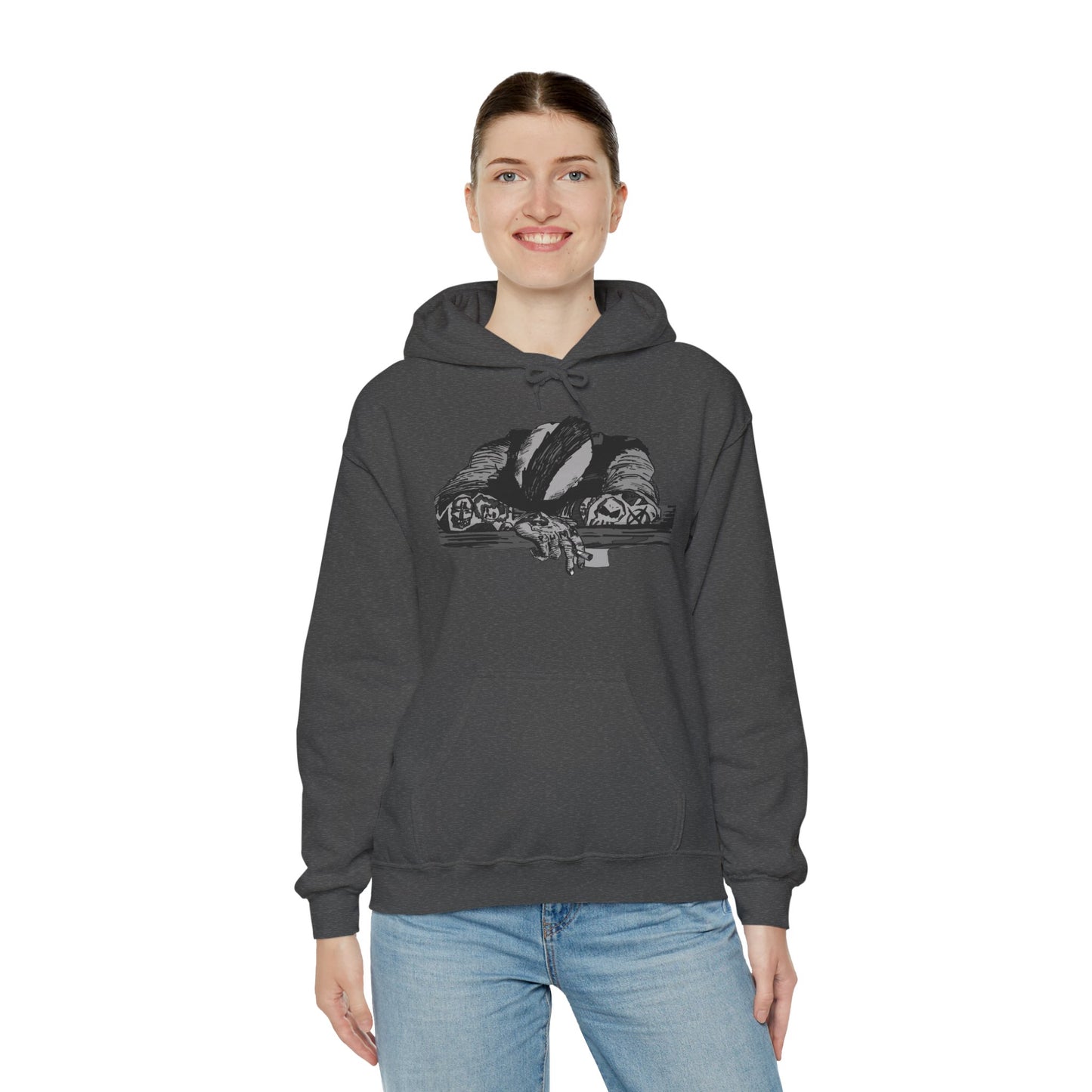 Punk and Done Unisex Hoodie with Artistic Design, Cozy Streetwear, Graphic Sweatshirt for Casual Vibes, Perfect Gift for Any Occasion