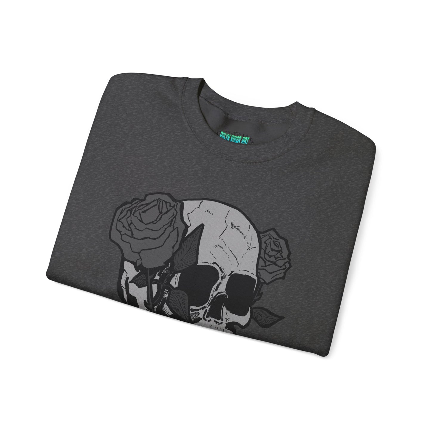 Skull and Roses Crewneck Sweatshirt - Unisex Heavy Blend™