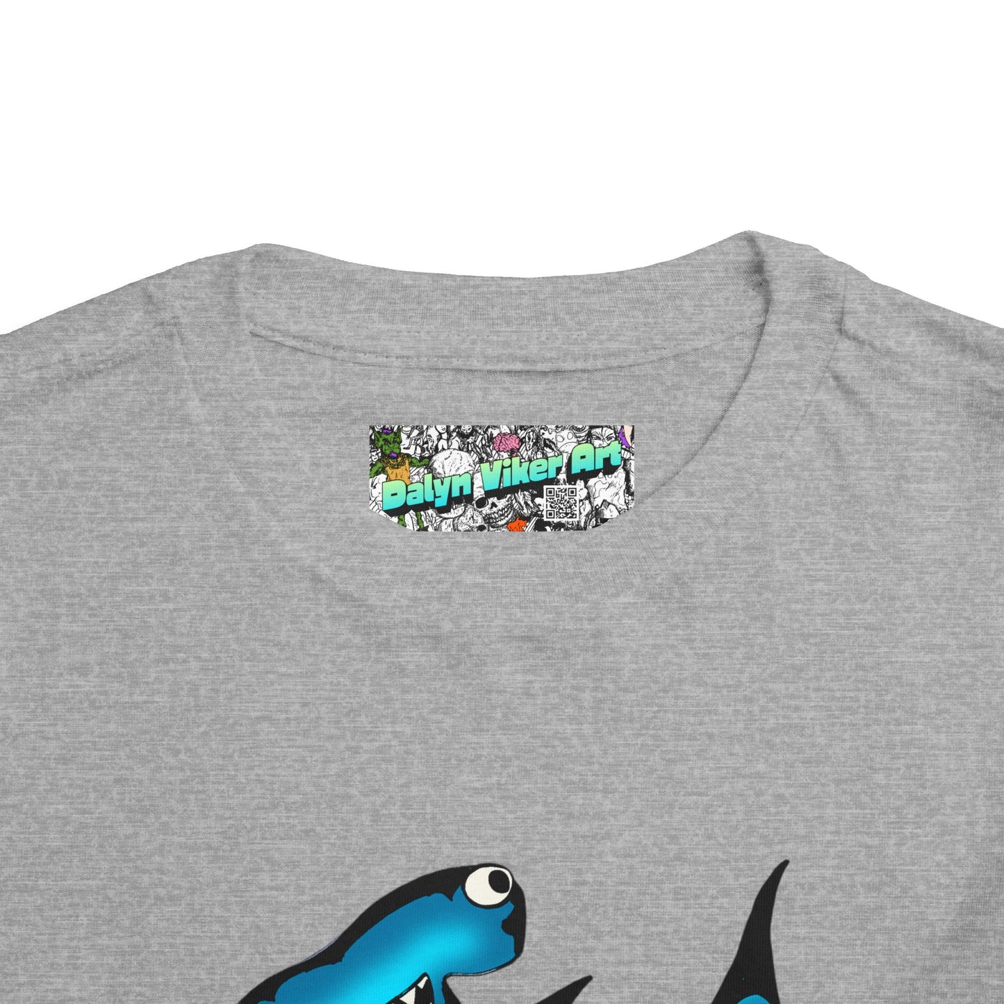 Toddler Shark Tee - Cute Blue Harley Hammerhead Graphic Kids Short Sleeve Shirt