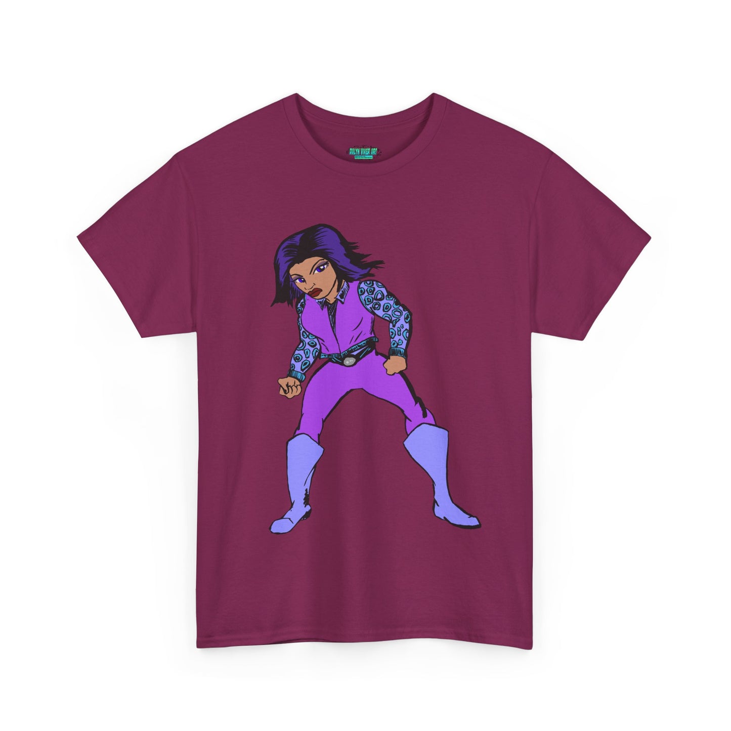 Retro Cartoon Hero Woman Character Unisex Heavy Cotton Tee, Vintage Graphic Tee, Fun T-Shirt, Gift for Fans, Casual Wear, Everyday Tee