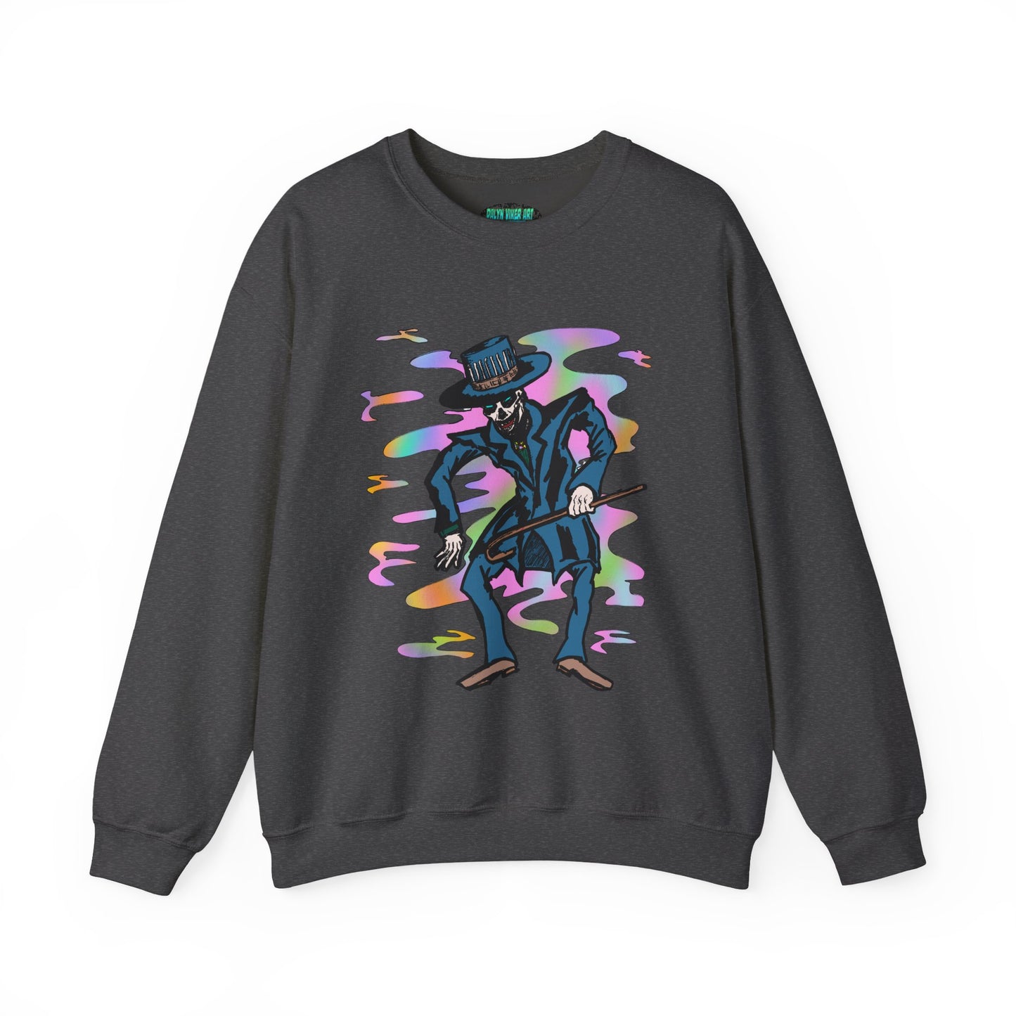 Vibrant Voodoo Graphic Crewneck Sweatshirt - Unisex Halloween Vibe