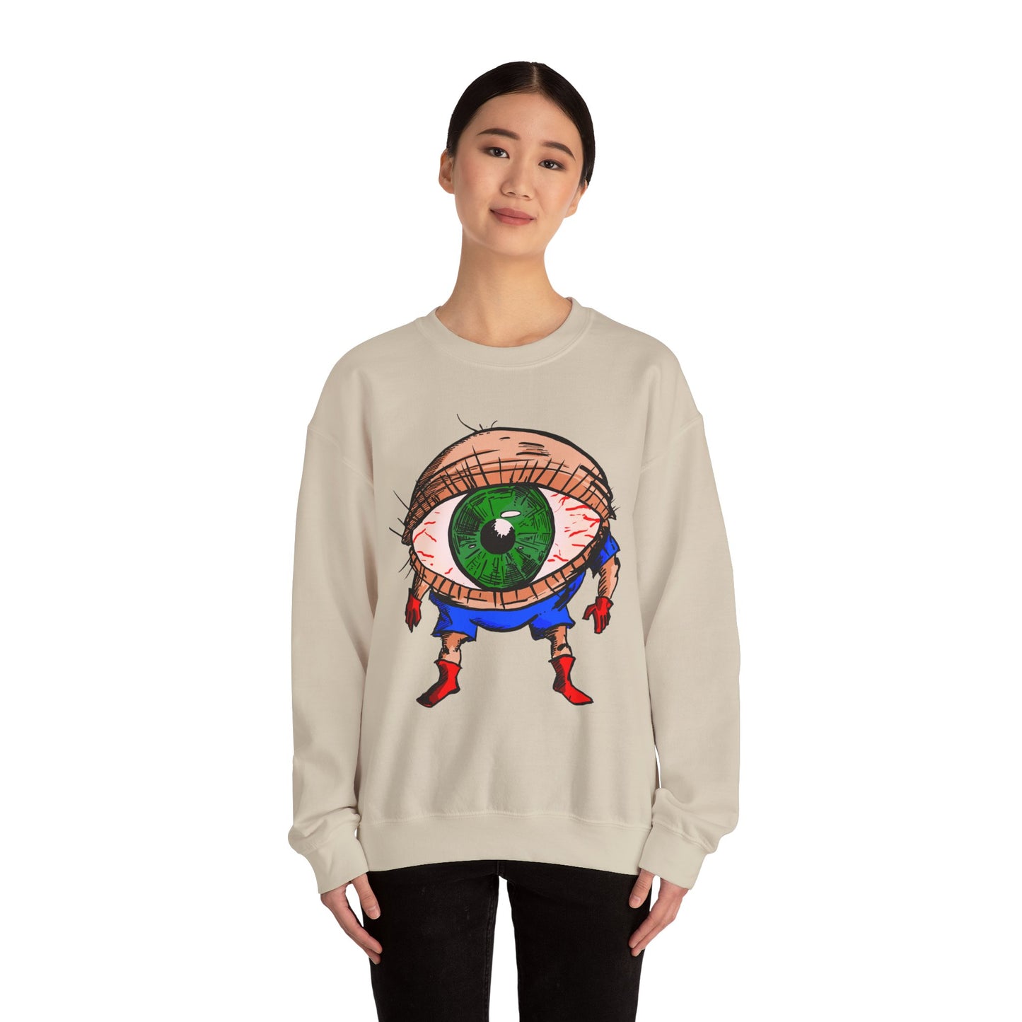 Terrif-EYE-ing Unique Cartoon Eye Sweatshirt - Unisex Heavy Blend™