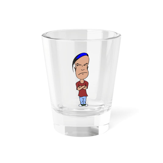 Smug Funny Character Shot Glass - 1.5oz Cartoon Drinkware