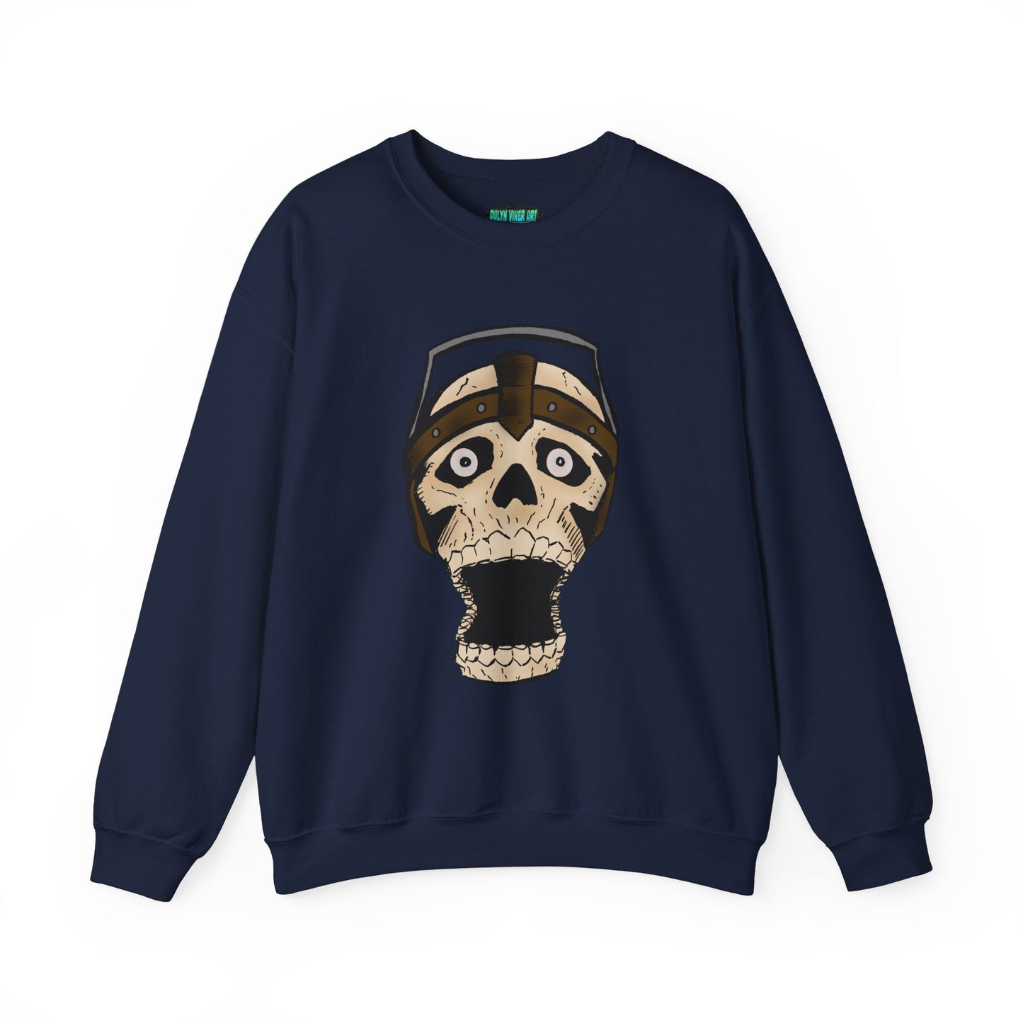 Screaming Skull Graphic Crewneck Sweatshirt - Unisex Heavy Blend