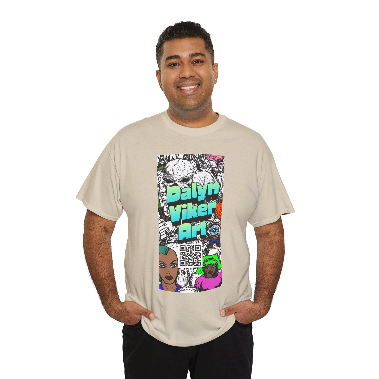 Graphic Art T-Shirt — "Dalyn Viker Art" Vertical Collage Tee