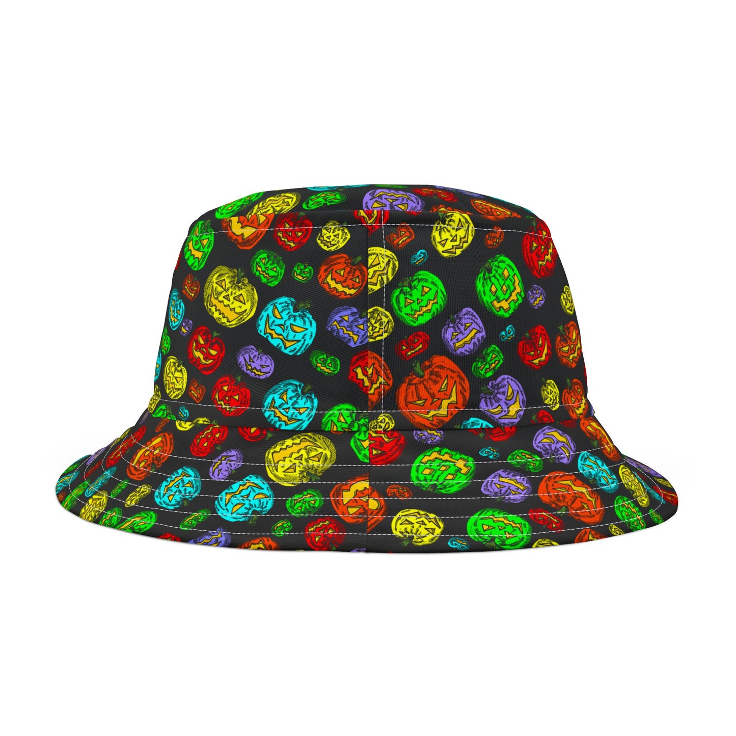 Halloween Pumpkin Bucket Hat, Fun Fall Accessory, Festival Headwear, Outdoor Summer Hat, Halloween Party Gear