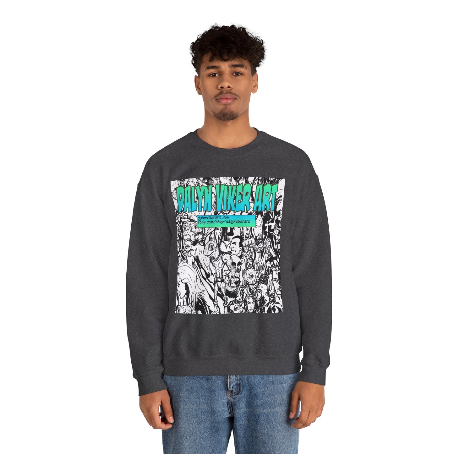 Graphic Art Crewneck Sweatshirt - Dalyan Viker Art Edition