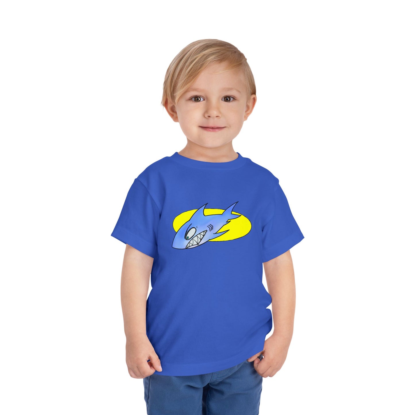 Toddler Shark Tee — Cute Blue Shark Graphic Kids Shirt