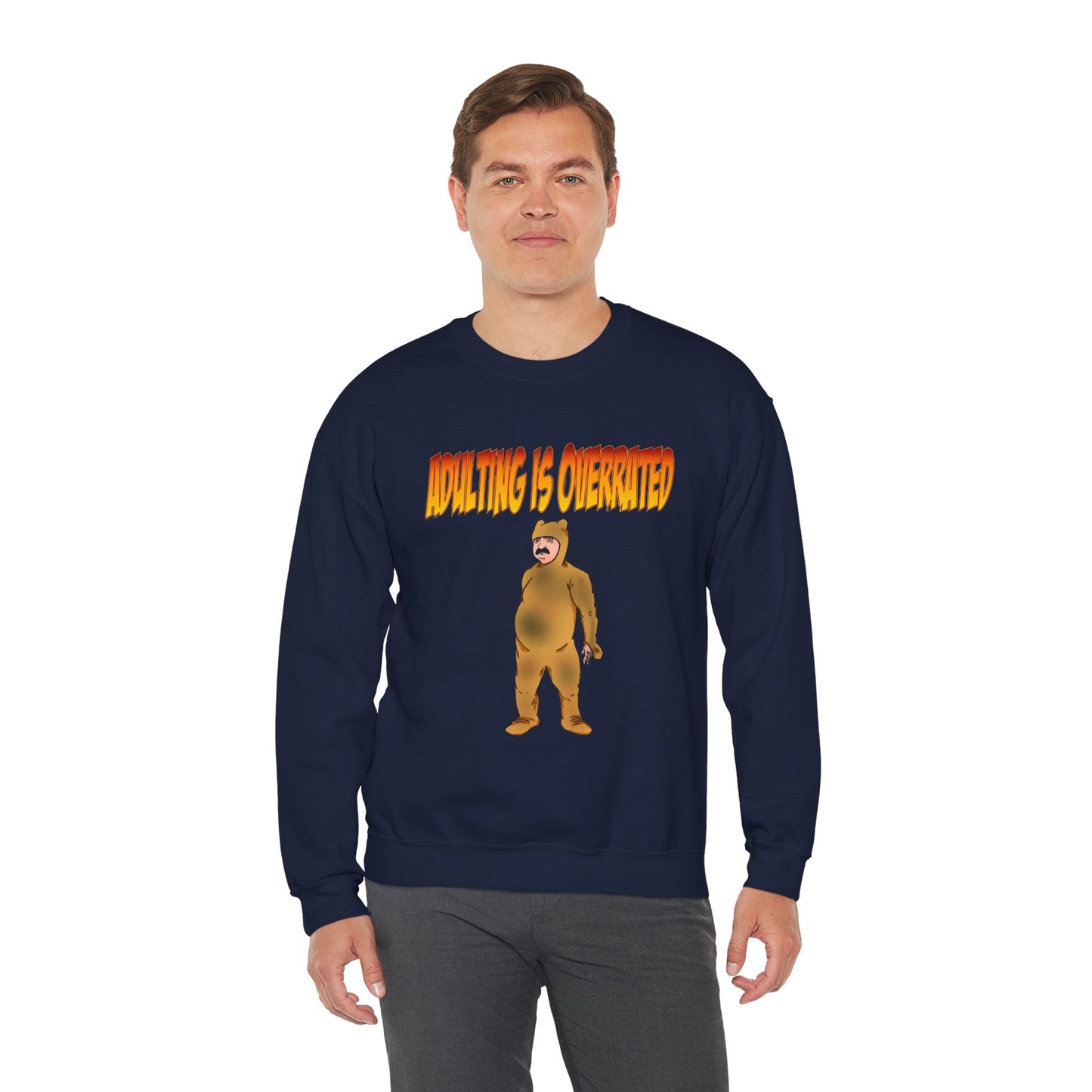 Cozy Humor Sweatshirt - 'Adulting is Overrated'
