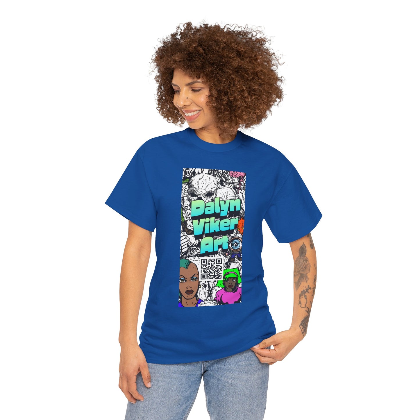 Graphic Art T-Shirt — "Dalyn Viker Art" Vertical Collage Tee