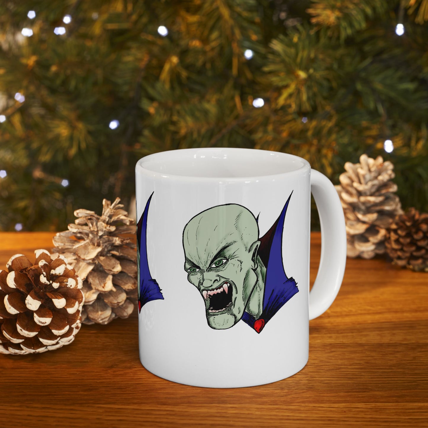 Bloodsucking Vampire Ceramic Mug, (11oz)