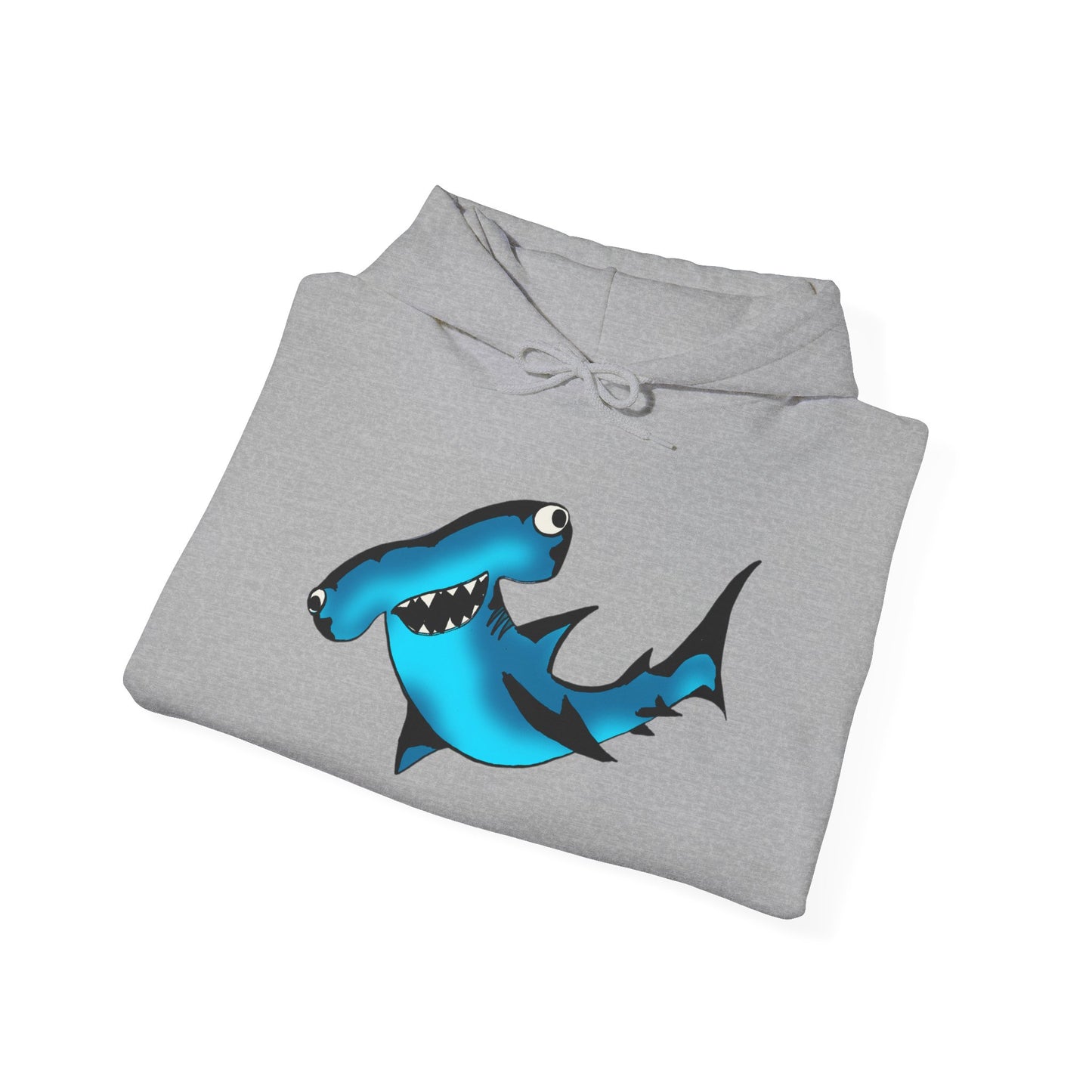 Harley Hammerhead Shark Design Unisex Hooded Sweatshirt, Funny Gift for Ocean Lovers, Casual Wear, Beach Days, Unique Apparel, Birthday Present