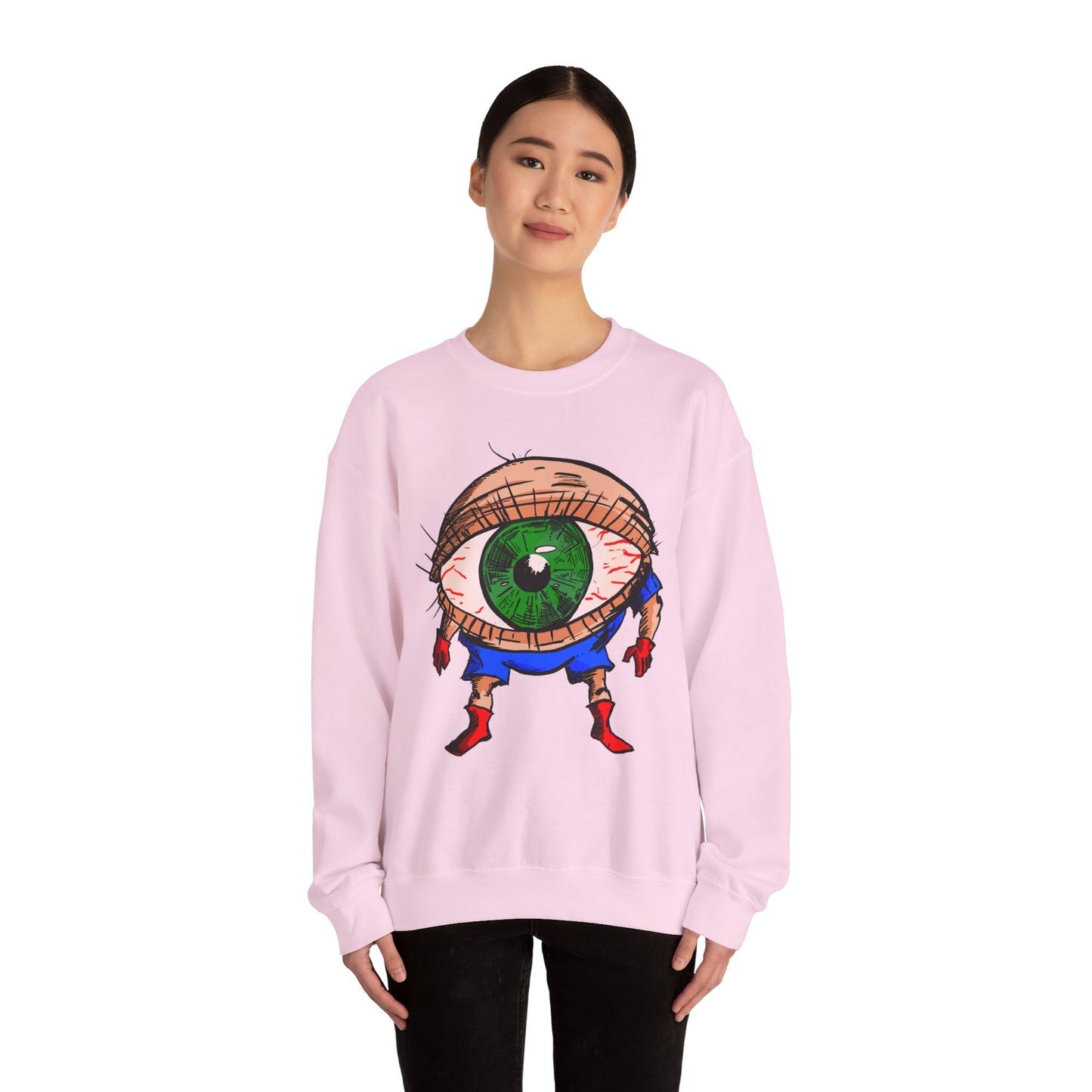 Terrif-EYE-ing Unique Cartoon Eye Sweatshirt - Unisex Heavy Blend™