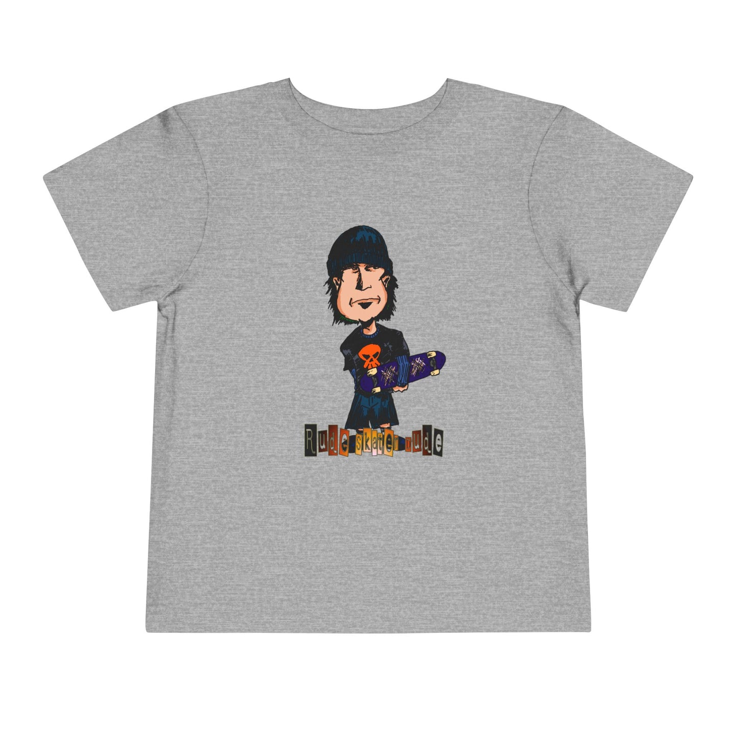 Toddler Tee — Cute Rude Skater Dude Kid Skateboard Graphic Shirt
