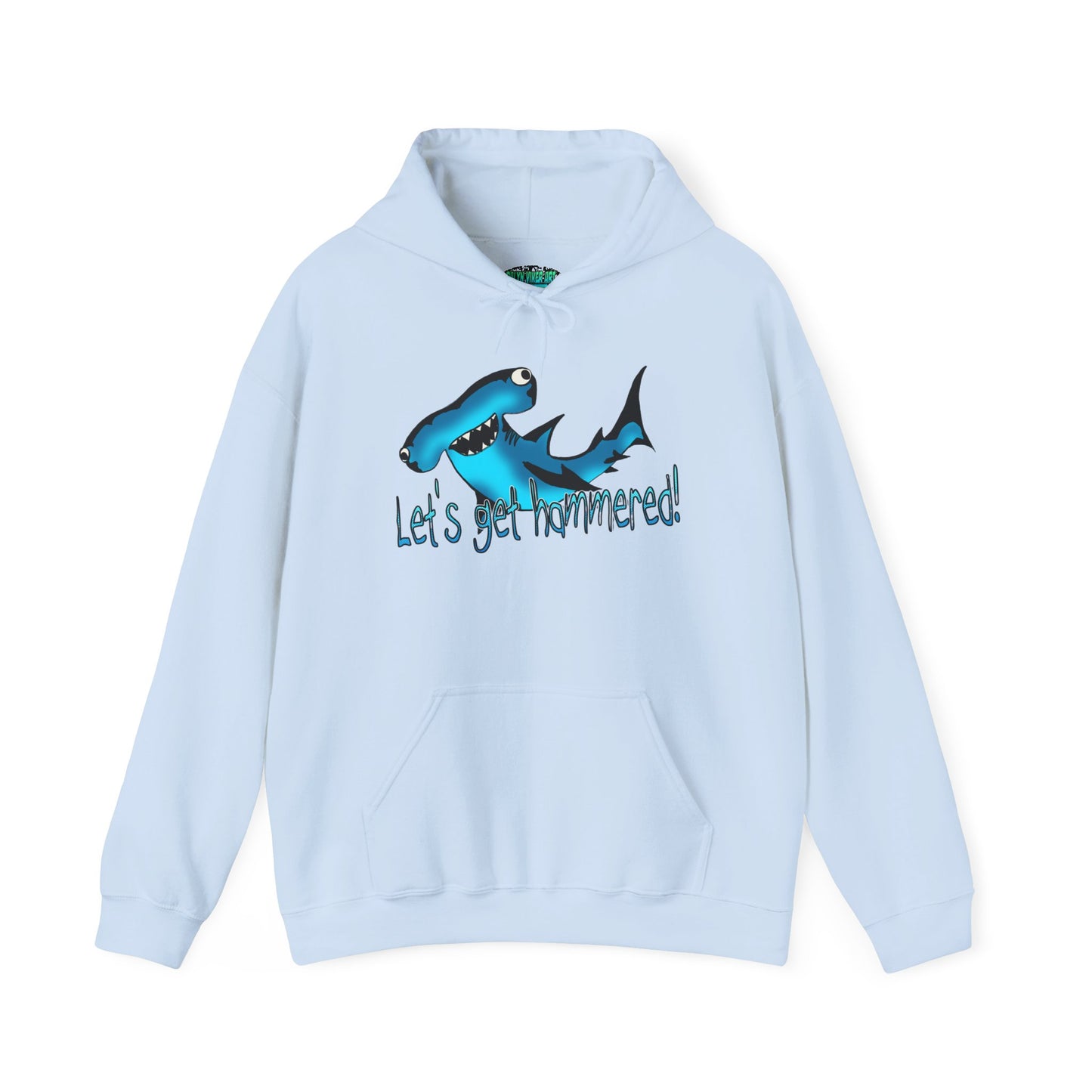 Let's Get Hammered Shark-Themed Unisex Hoodie: Let's Get Fin-tastic, Casual Wear, Gift for Ocean Lovers, Beach Party, Summer Fun