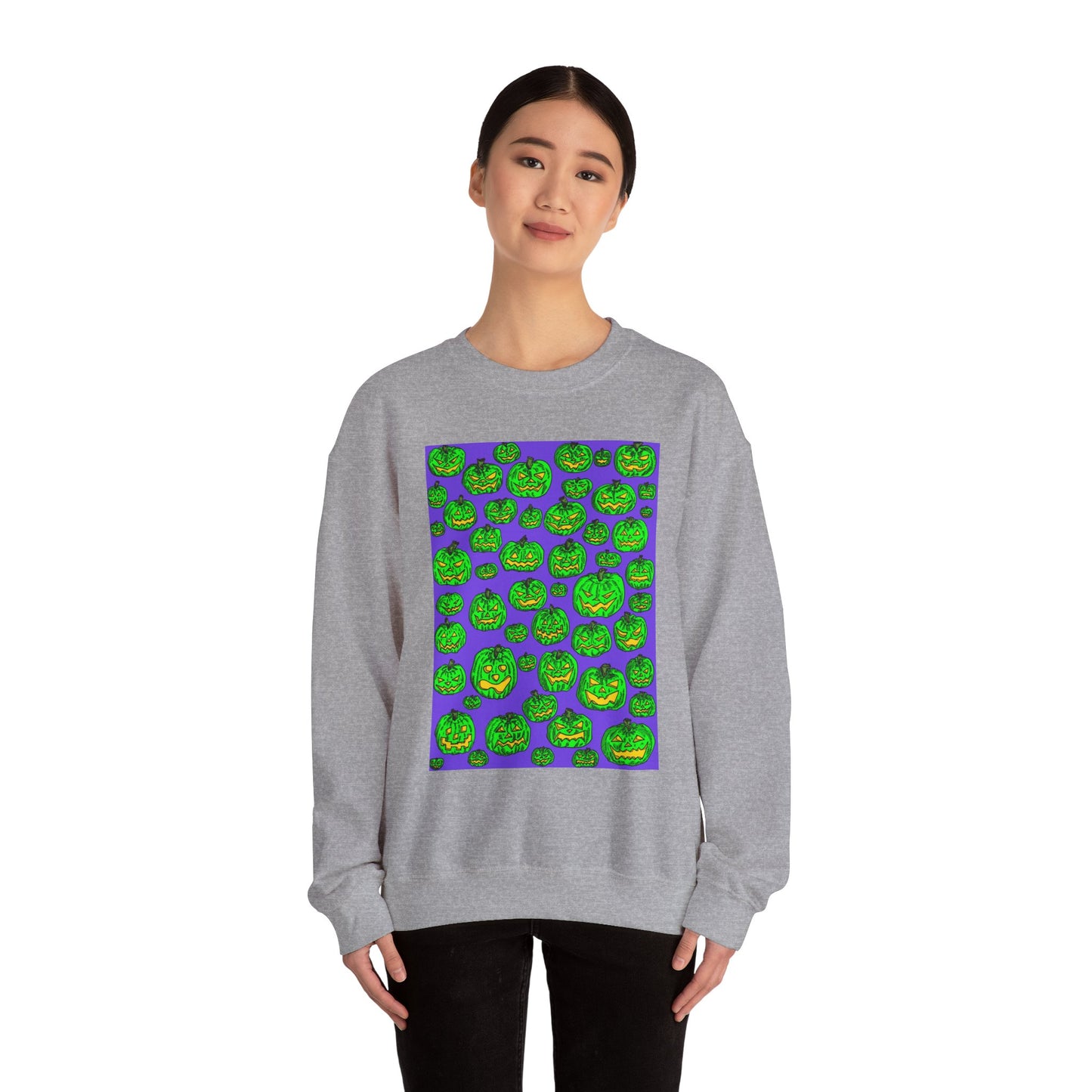 Halloween Pumpkin Crewneck Sweatshirt