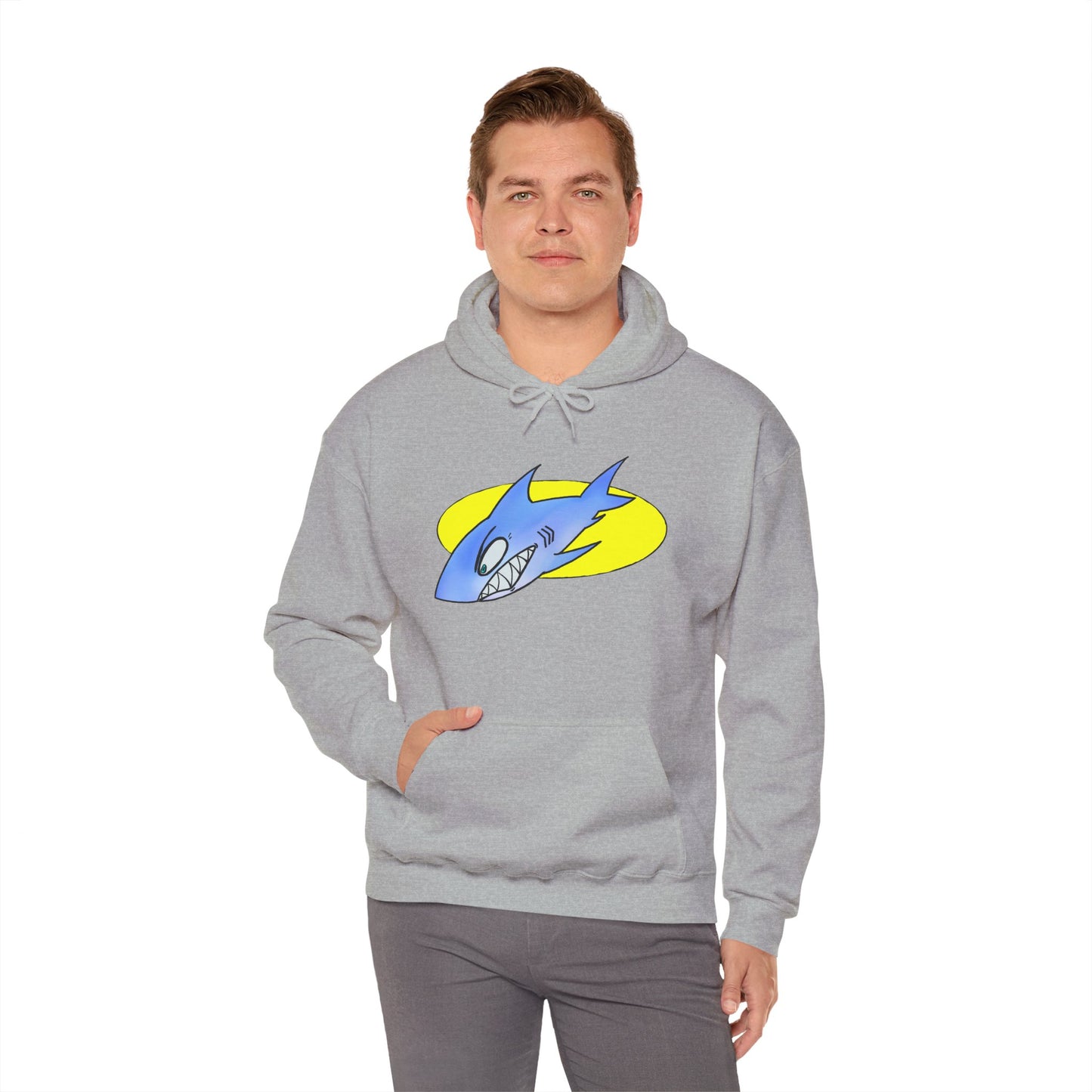 Cool Shark Graphic Hoodie - Unisex Heavy Blend Sweatshirt for Ocean Lovers, Gift for Men and Women, Beach Vibes, Casual Wear, Unique Design