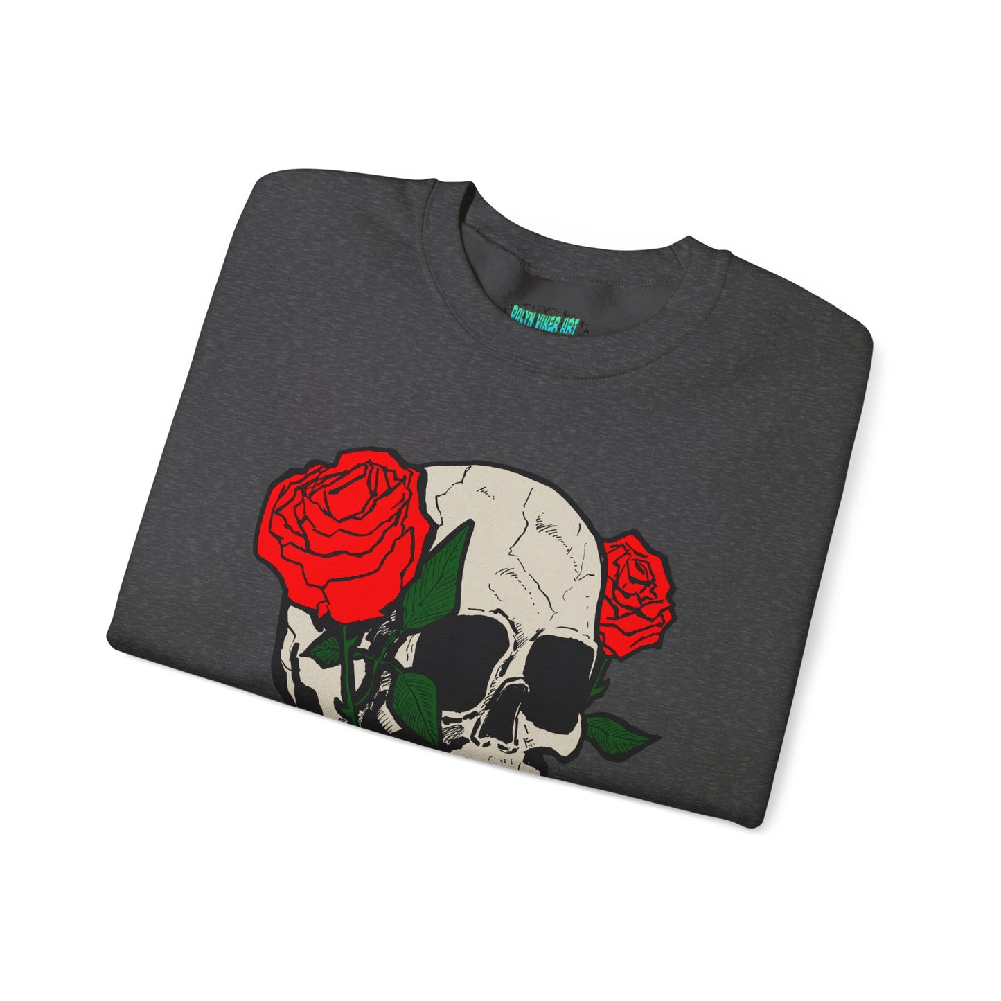 Skull and Roses Crewneck Sweatshirt