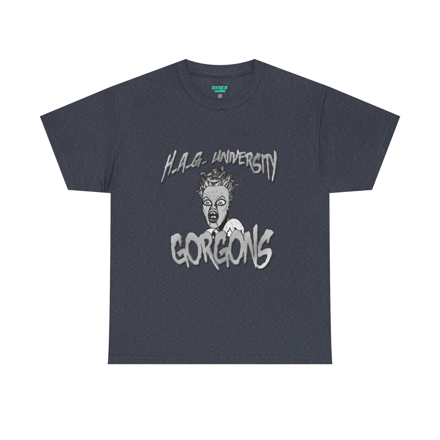 Graphic Tee with Gorgon Mascot - Greek Mythology University Unisex Shirt