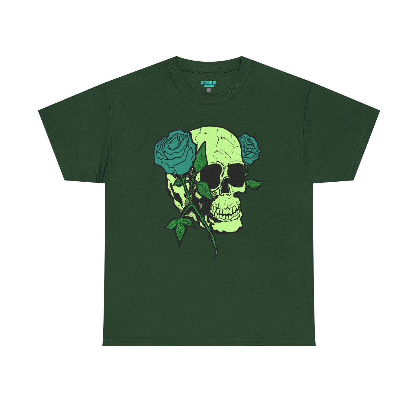 Skull & Rose Graphic Tee - Unisex Heavy Cotton Shirt