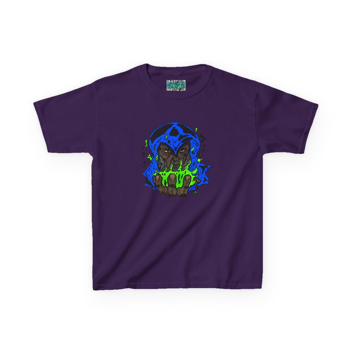 Kids Tee - Cosmic Wizard Magical Fire Sorcery Astro Mysticism Dalyn Viker Art