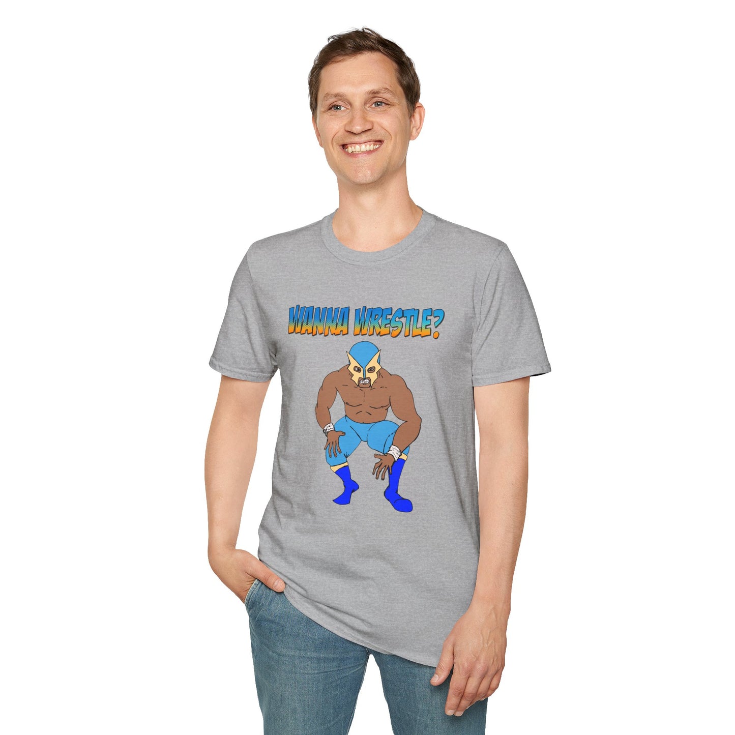 Wanna Wrestle? Unisex Softstyle T-Shirt