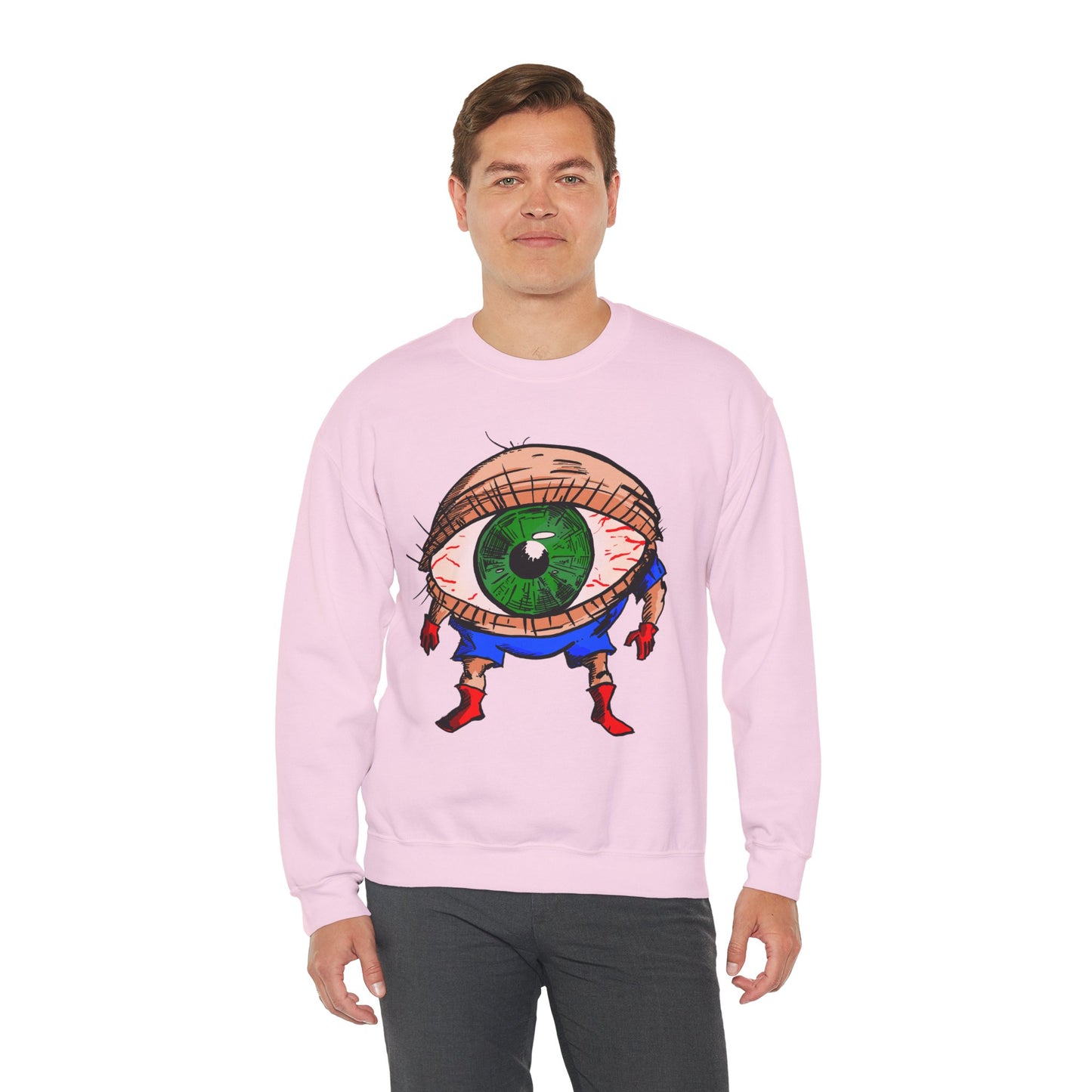 Terrif-EYE-ing Unique Cartoon Eye Sweatshirt - Unisex Heavy Blend™