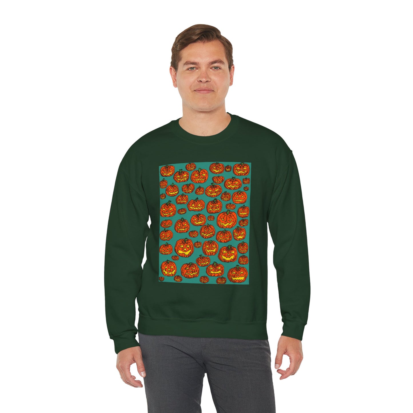Halloween Pumpkin Crewneck Sweatshirt