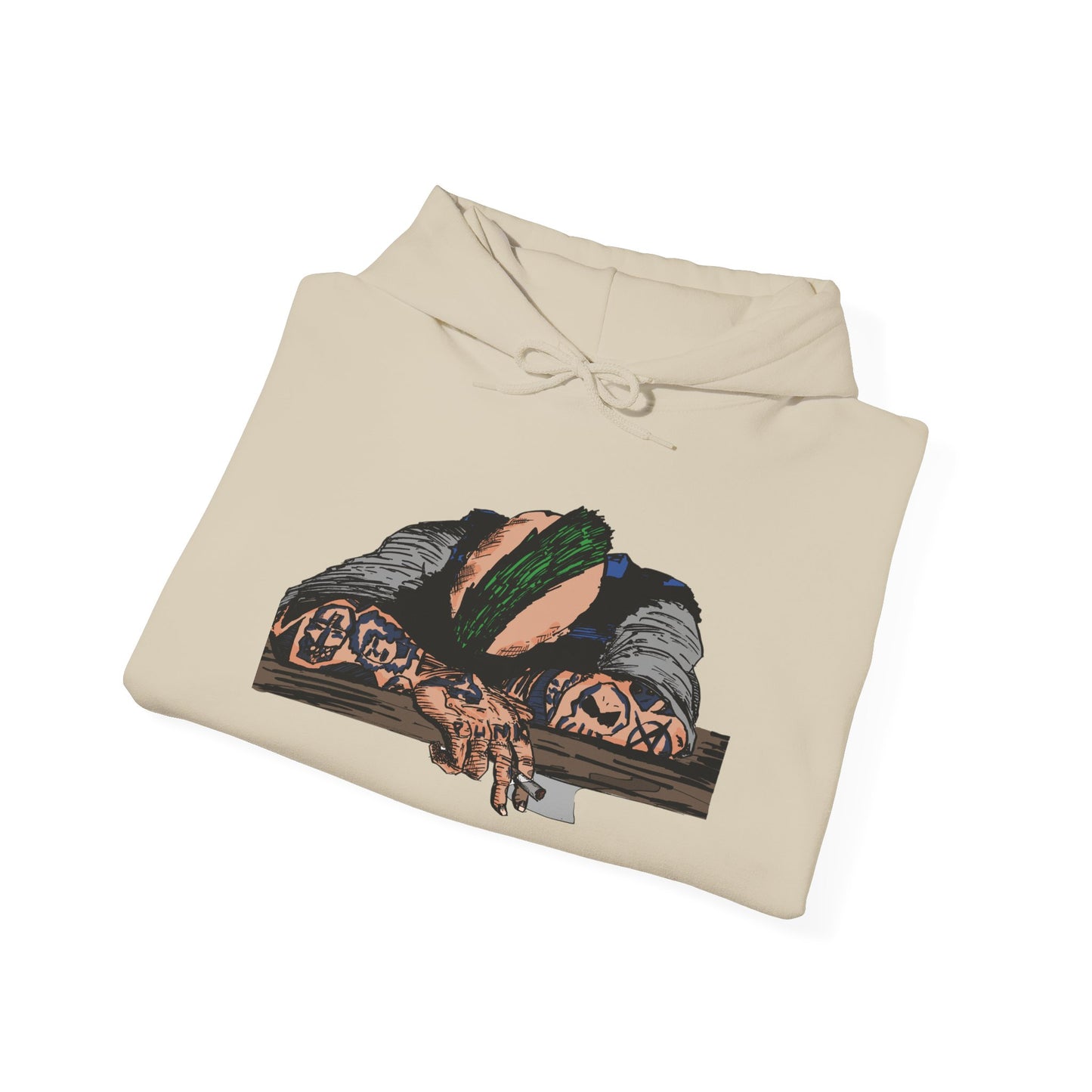 Punk and Done Color Unisex Hooded Sweatshirt, Cozy Streetwear, Unique Gift for Art Lovers, Casual Lounge Wear, Perfect for Fall Fashion