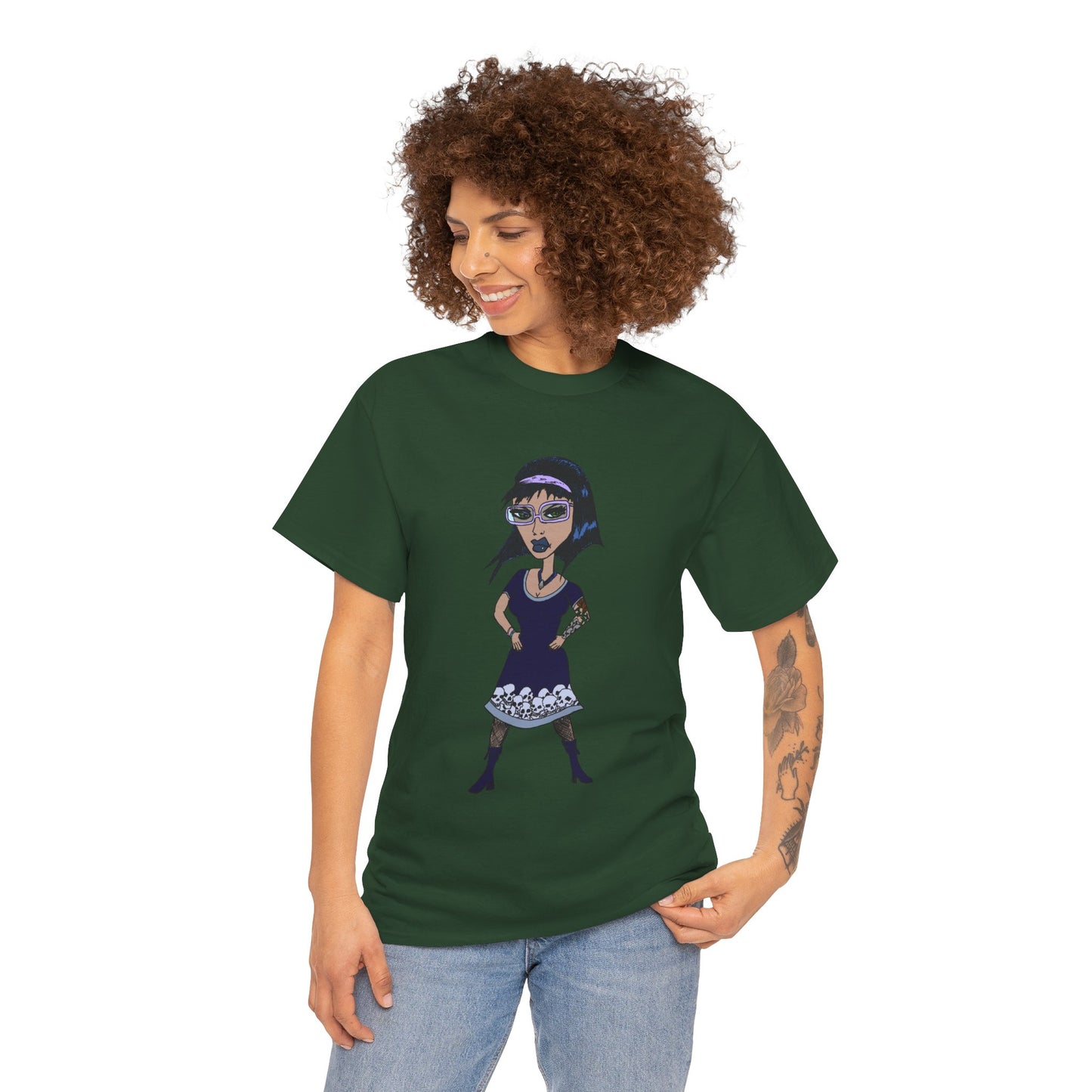 Gothic Doll T-Shirt — Retro Vampire Girl Graphic Tee