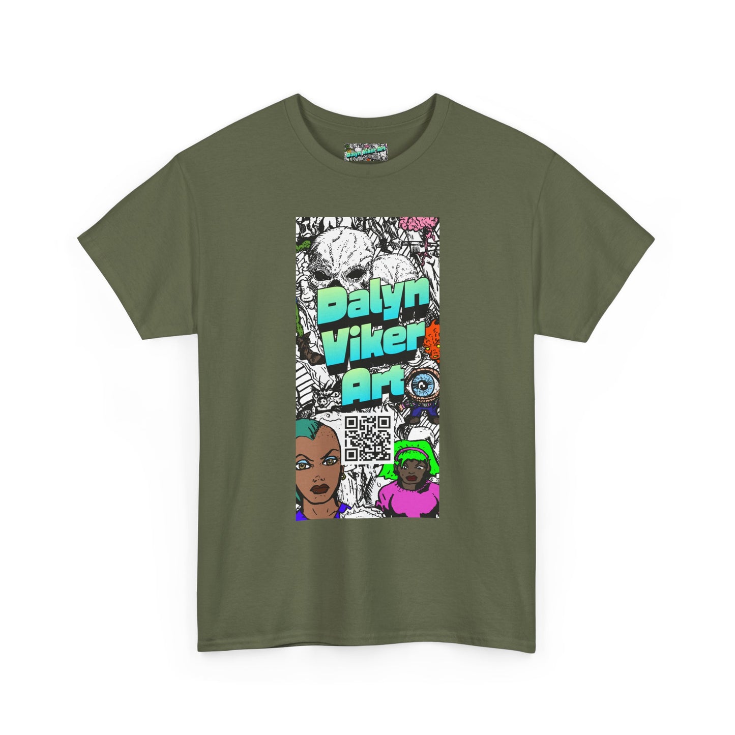 Graphic Art T-Shirt — "Dalyn Viker Art" Vertical Collage Tee