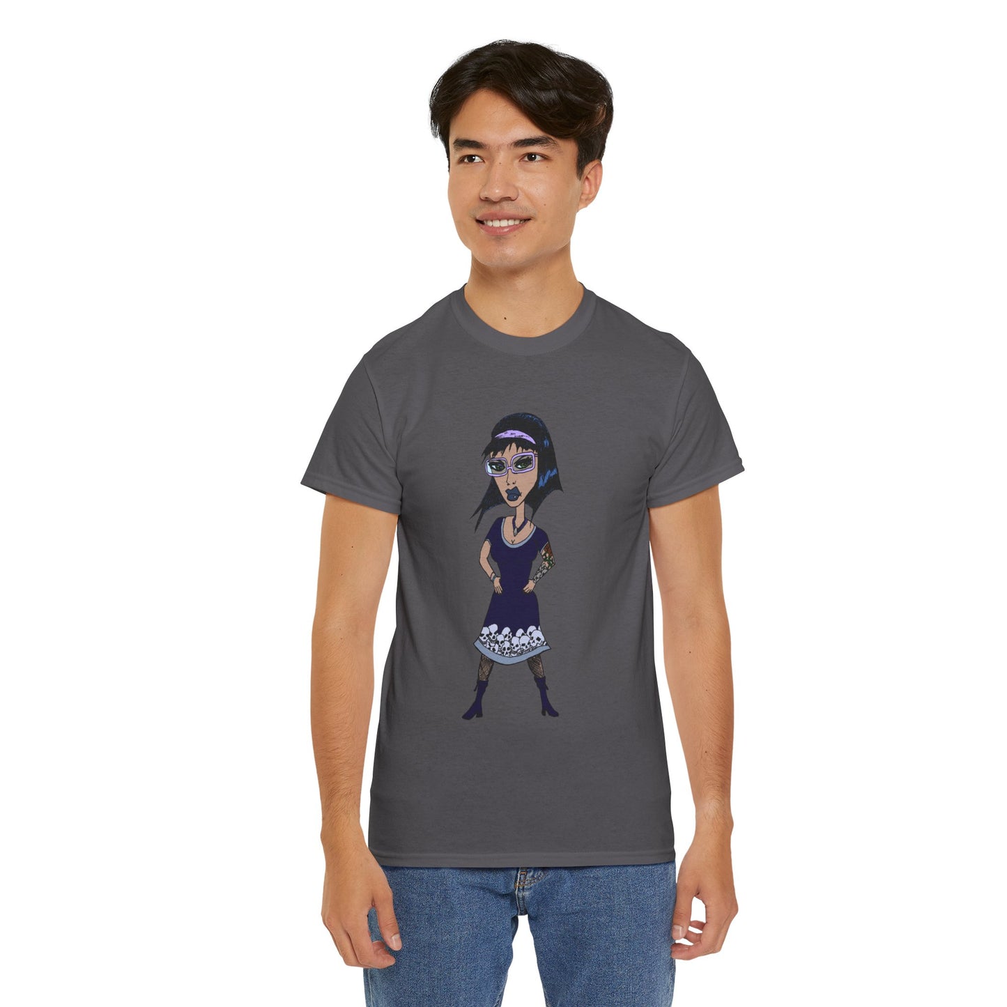 Gothic Doll T-Shirt — Retro Vampire Girl Graphic Tee