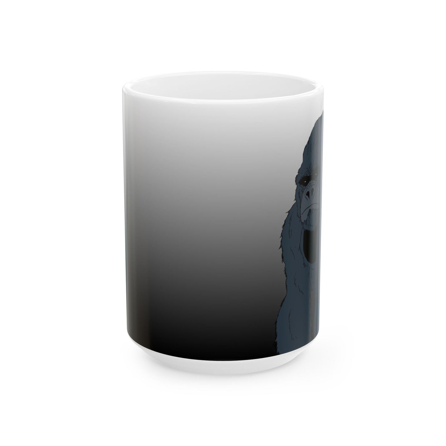 Gradient Ceramic Mug with Gorilla — Coffee Cup
