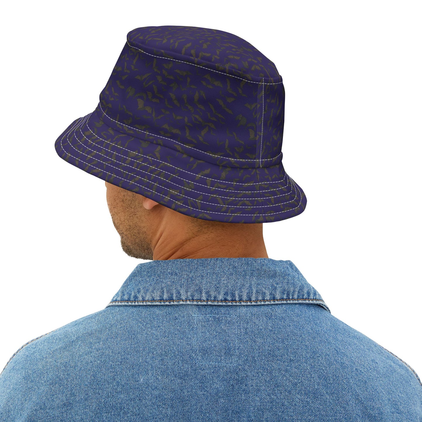 Nighttime Bats Bucket Hat, Trendy Sun Hat for Summer, Funky Outdoor Accessory, Perfect for Festivals, Travel and Beach Days