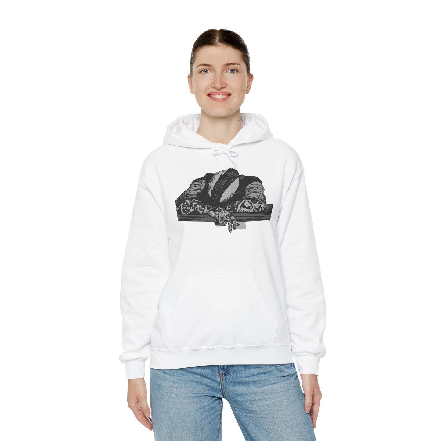 Punk and Done Unisex Hoodie with Artistic Design, Cozy Streetwear, Graphic Sweatshirt for Casual Vibes, Perfect Gift for Any Occasion