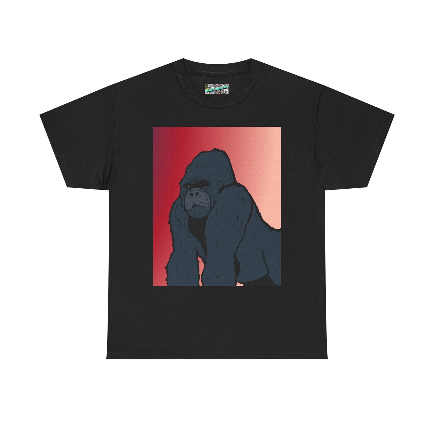 Gorilla Graphic Tee — Vintage Sunset Primate Illustration Shirt