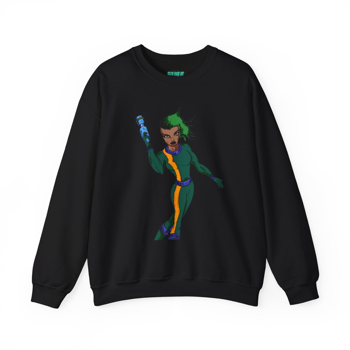 Heroic Vibes Crewneck Sweatshirt with Bold Design
