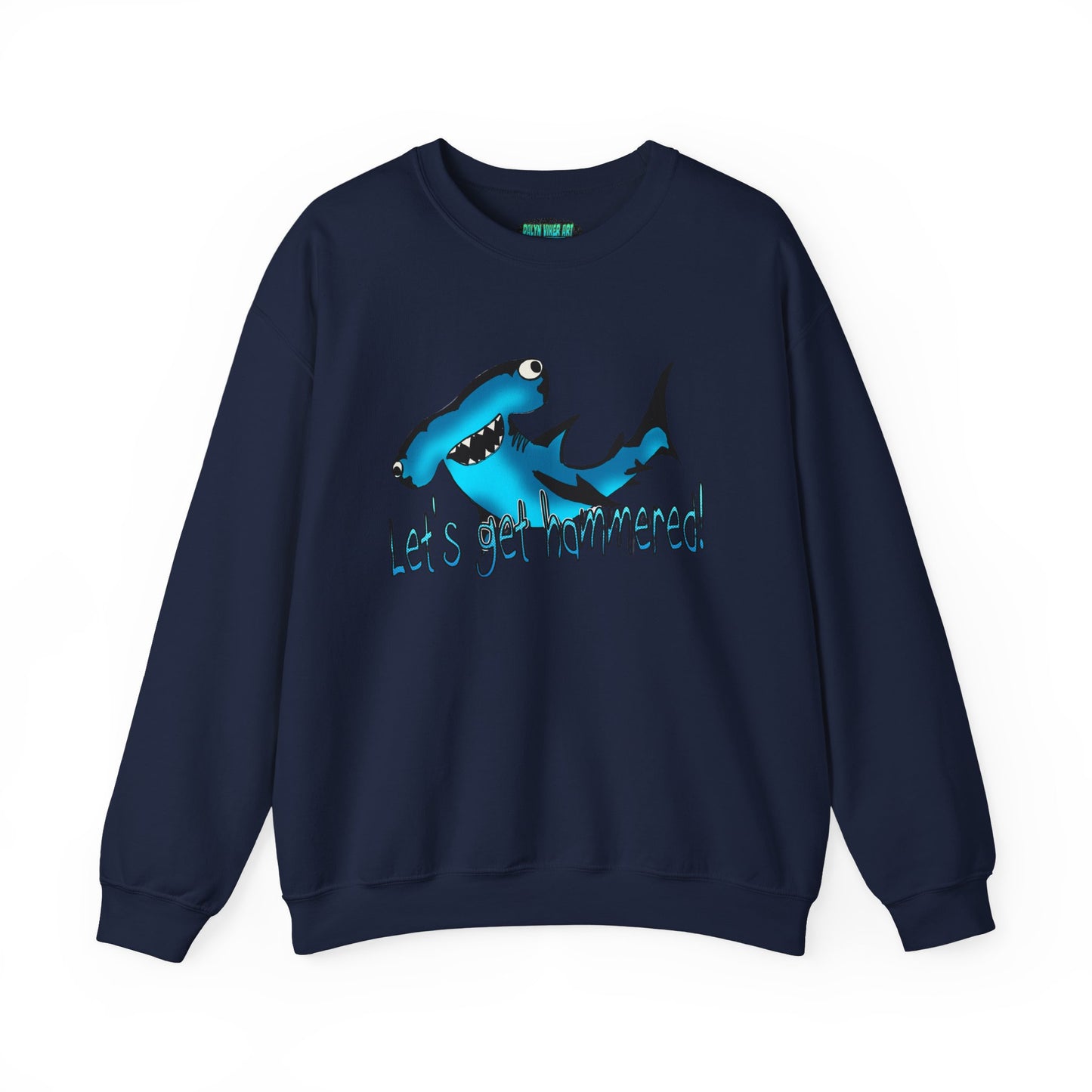 Harley Hammerhead Playful Shark Sweatshirt - 'Let's Get Hammered' Crewneck