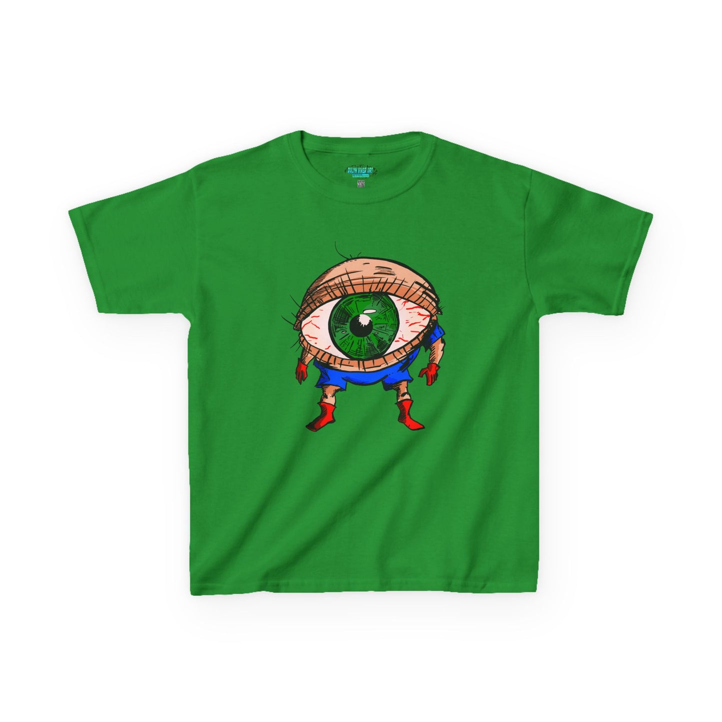 Terrif-EYE-ing Whimsical Kids Heavy Cotton Tee with Eye Design