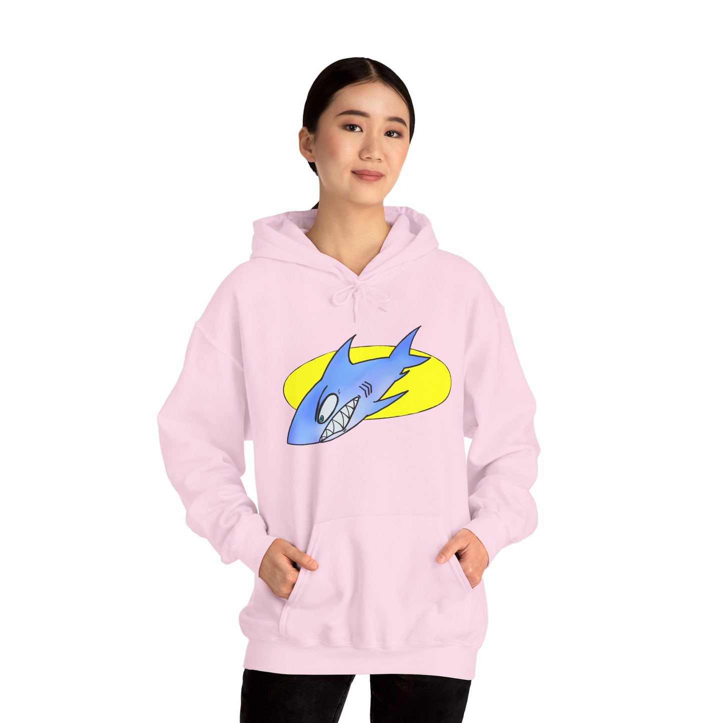 Cool Shark Graphic Hoodie - Unisex Heavy Blend Sweatshirt for Ocean Lovers, Gift for Men and Women, Beach Vibes, Casual Wear, Unique Design