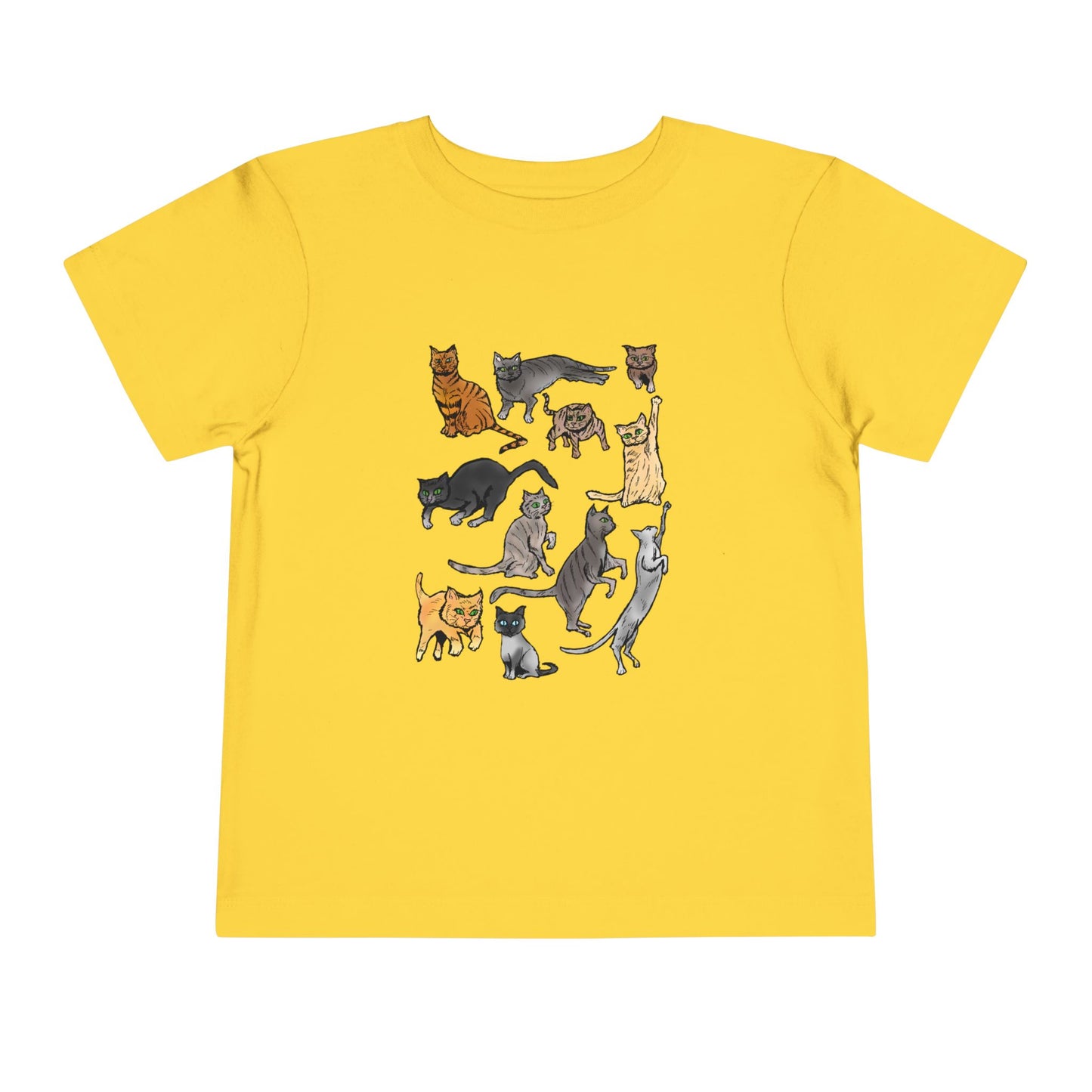 Toddler Tee — Playful Cat Pack Graphic Shirt for Kids