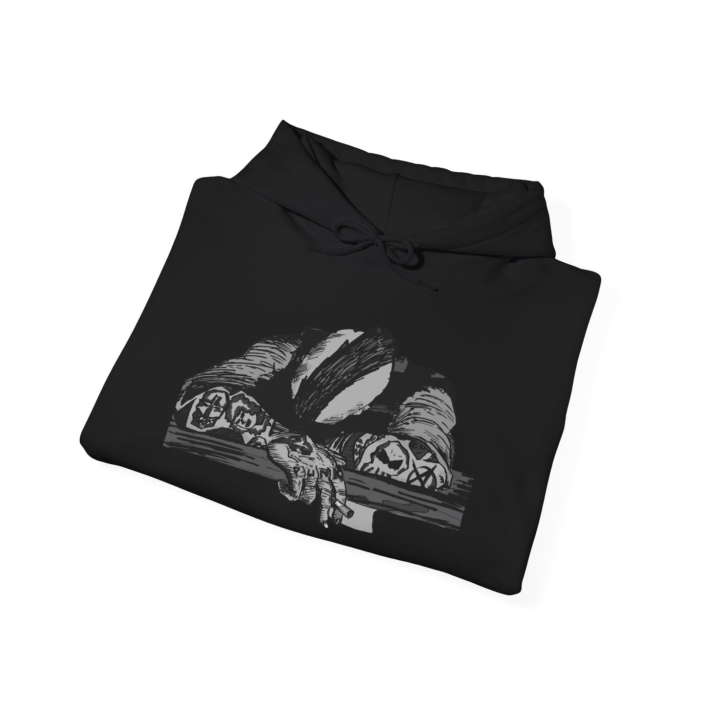 Punk and Done Unisex Hoodie with Artistic Design, Cozy Streetwear, Graphic Sweatshirt for Casual Vibes, Perfect Gift for Any Occasion