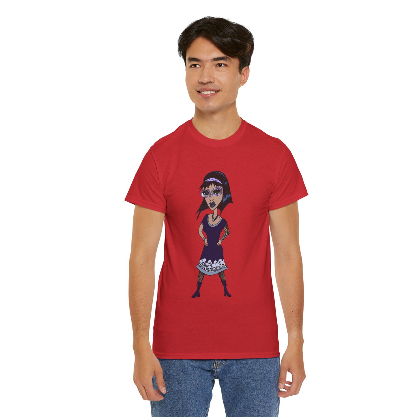 Gothic Doll T-Shirt — Retro Vampire Girl Graphic Tee