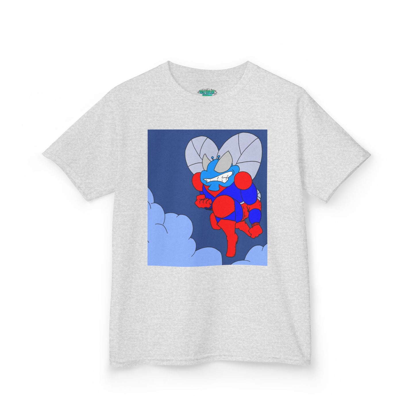 The Astounding Astro-Fly - Up in the Clouds - Kids Superhero Graphic Tee - Fun Cartoon Design for Playful Days