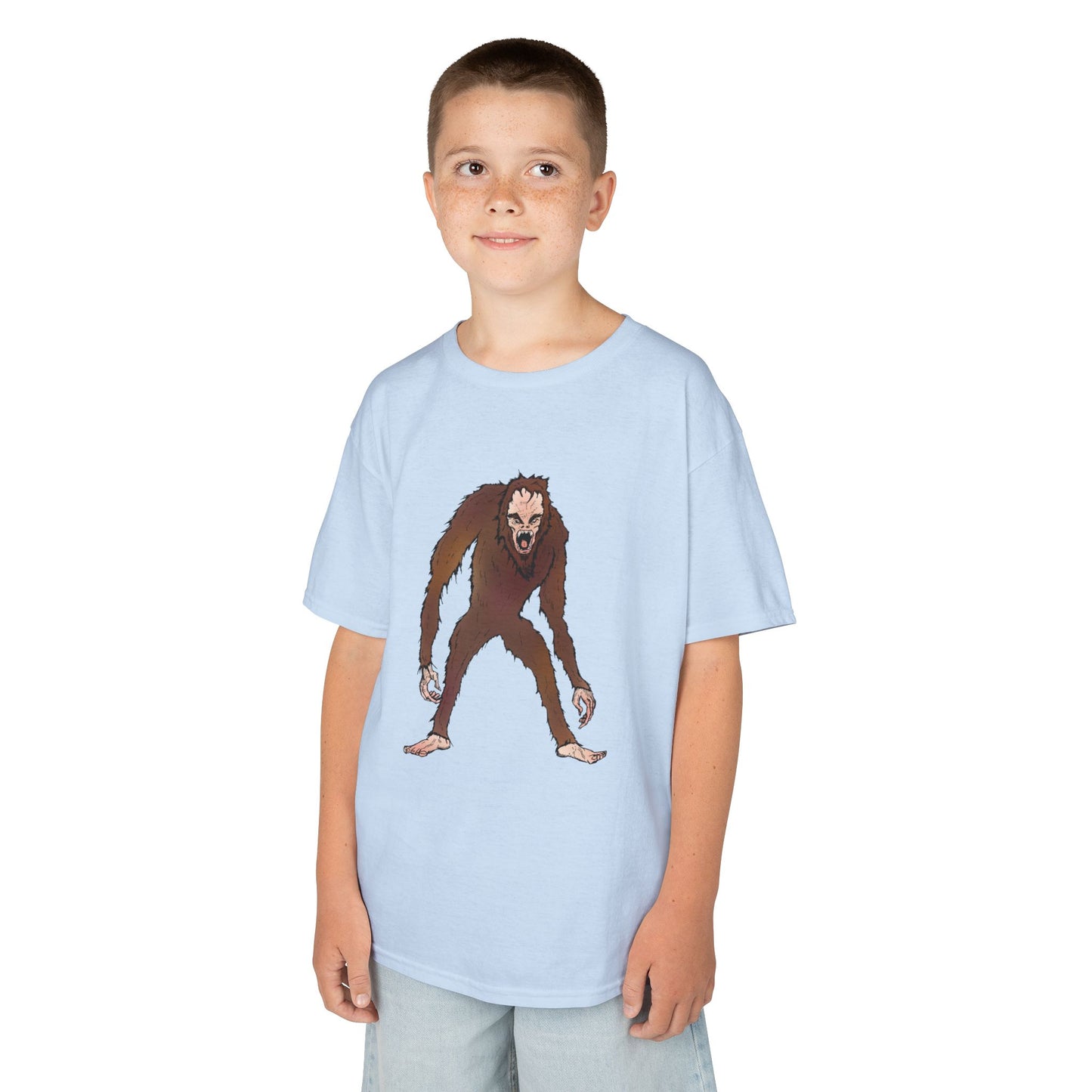 Kids Tee — Playful Sasquatch/Yeti Monster Graphic