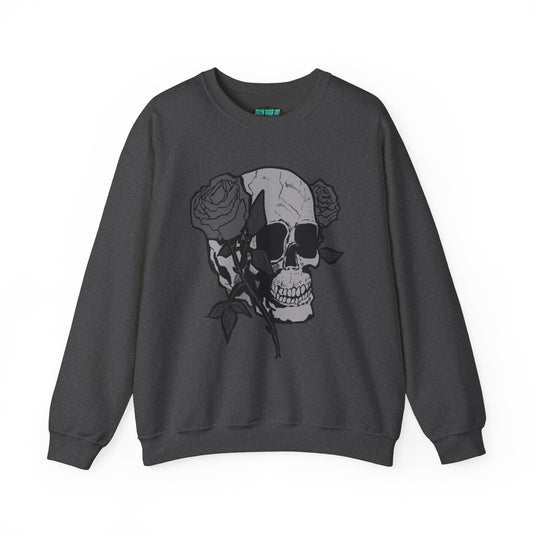 Skull and Roses Crewneck Sweatshirt - Unisex Heavy Blend™
